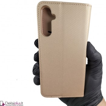 Telone atverčiamas dėklas - auksinės spalvos (Samsung A34 5G)